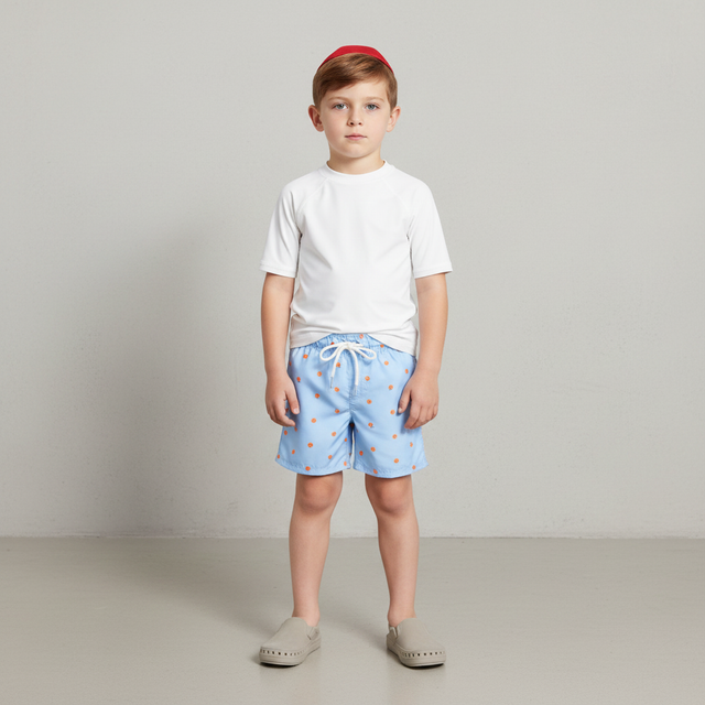 Boys' Oranges Print Swim Shorts