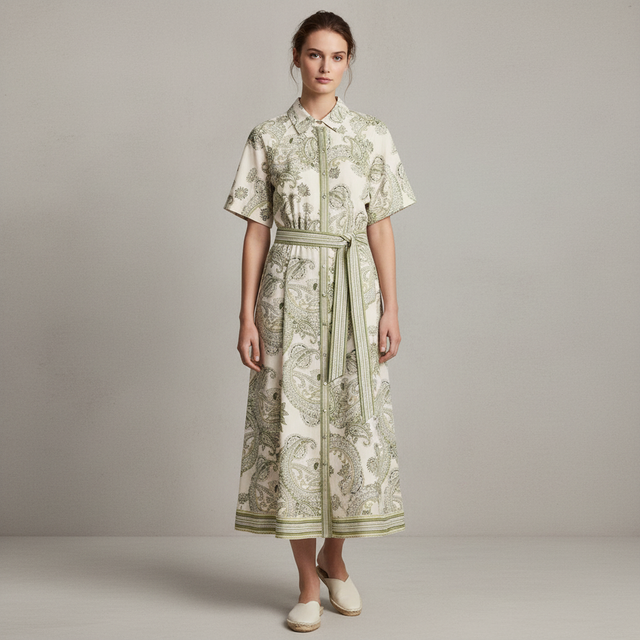 Tie-belt Shirt Dress