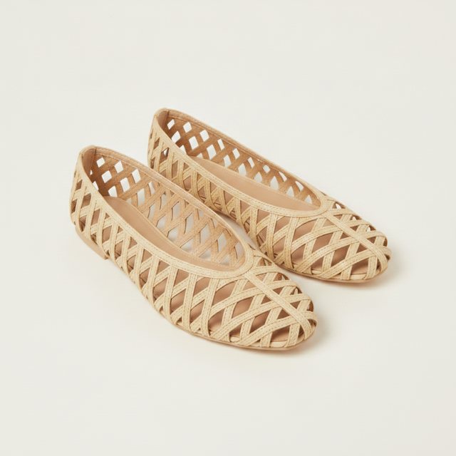 Women’s Pilar Flats with Memory Foam Insole - A New Day Natural 6