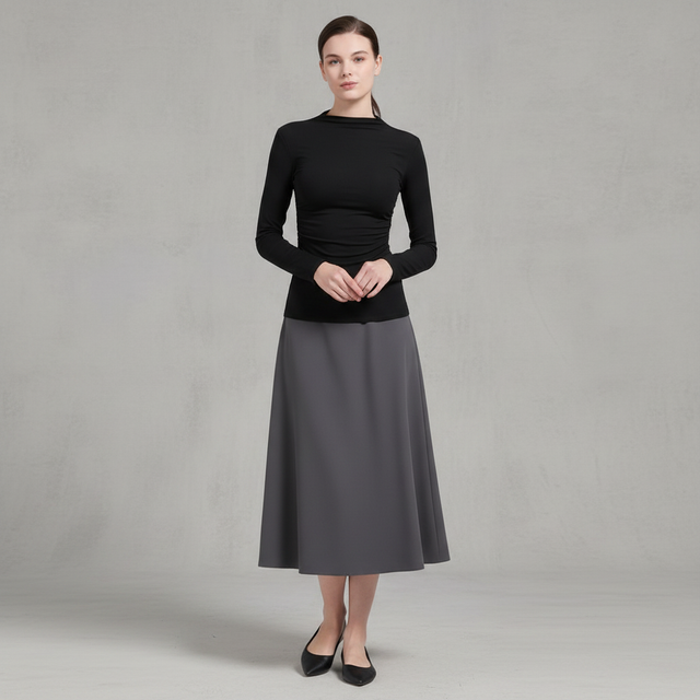 Women's Long Sleeve Mock Turtleneck Top