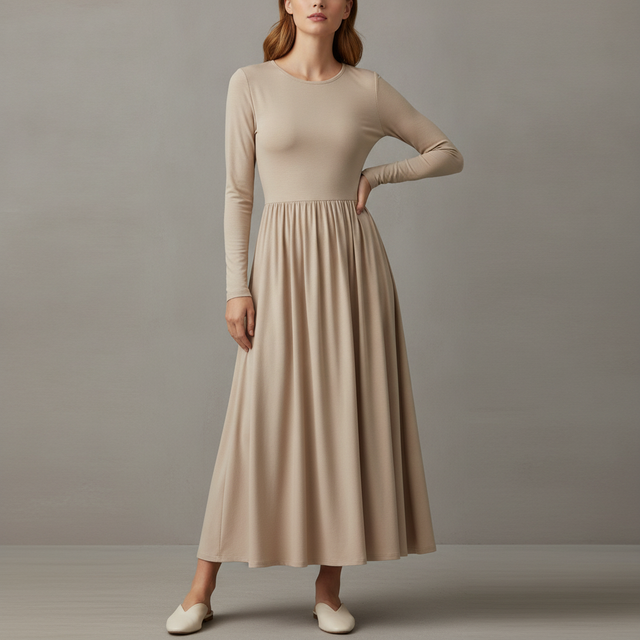 Kirundo Casual Sleeve Long Midi Dress