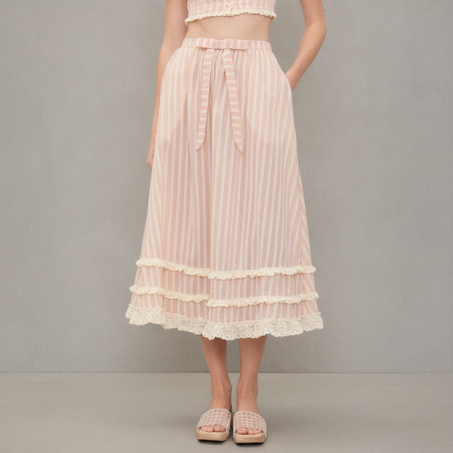 For Love & Lemons Naomi Midi Skirt
