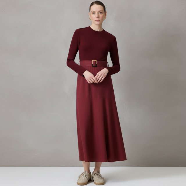Helene Belted Maxi Dress