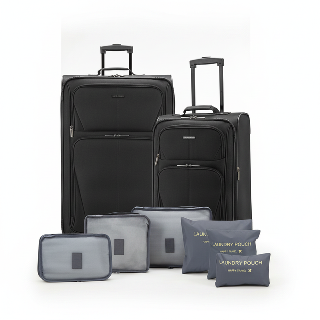 US Traveler Forest Expandable 8-Piece Luggage Set