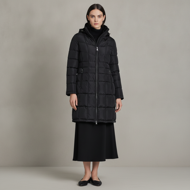 Women's Hooded Stand Collar Puffer Coat
