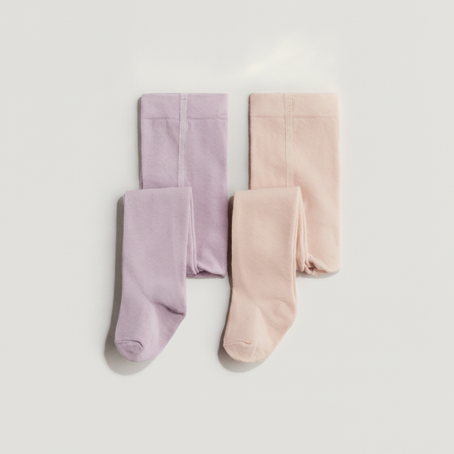 Light purple/light pink 2-pack Tights for kids