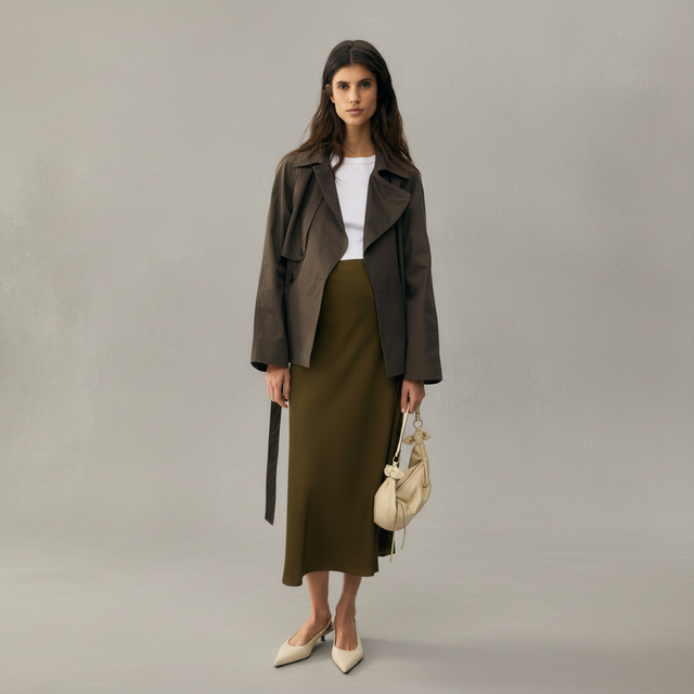 MAMA Satin Slip Skirt