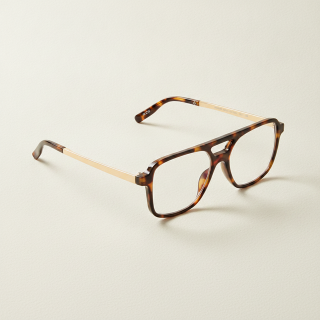 Tortoiseshell Print Aviator Reading Glasses