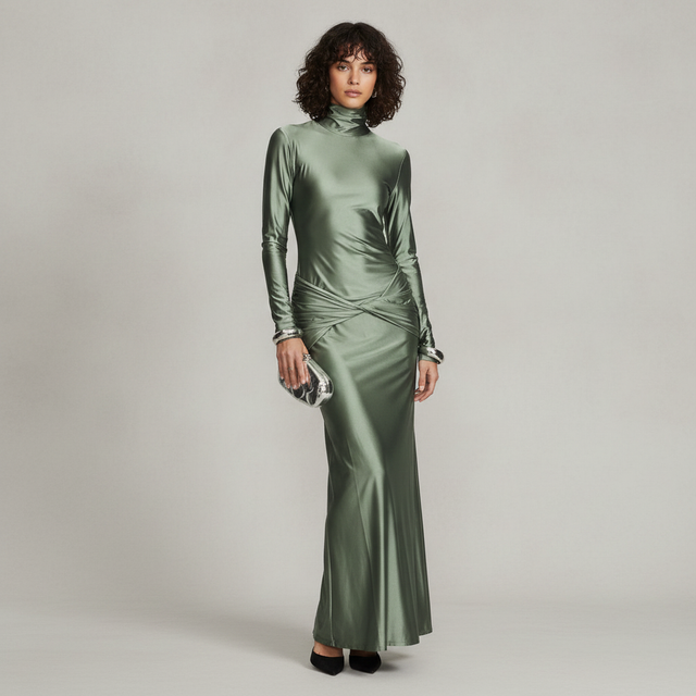 Anastasia Dress in Army