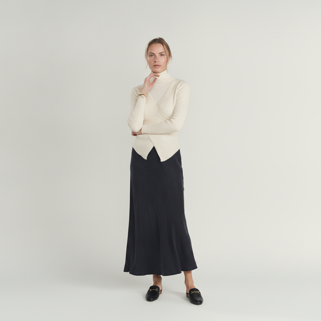Cream V-Neck Sweater