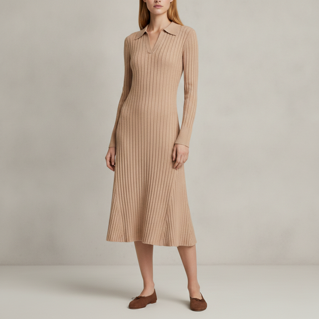 Collared Midi Sweater Dress