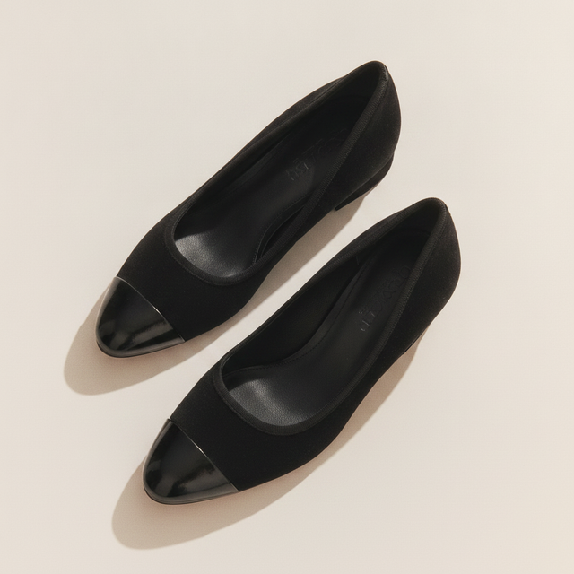 H&M Velvet Flats - Black