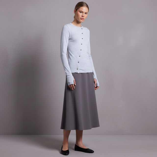 Asymmetric Button Front Top