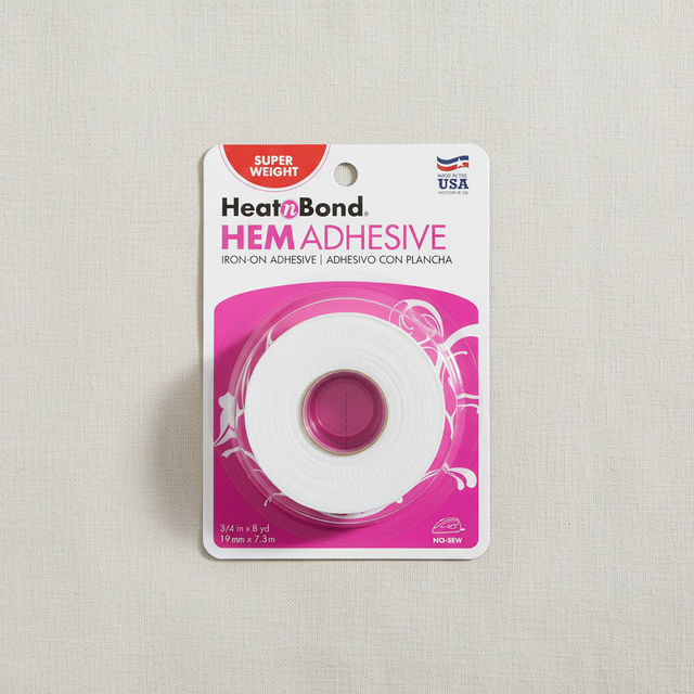 HeatnBond Hem Iron-On Adhesive, Super Weight, 3/4 Inch x 8 Yards, White (1 pack)