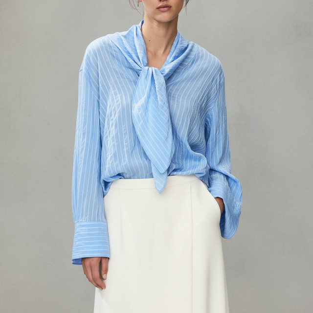 Scarf-Collar Shirt