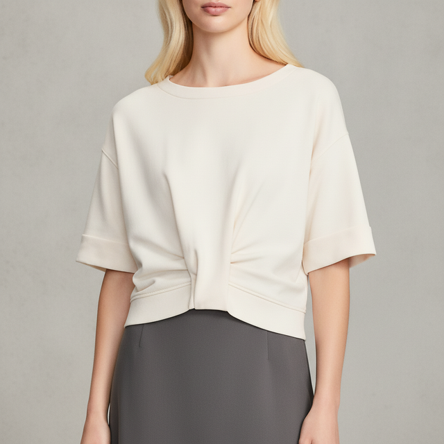 Knotted Short Sleeve Sweatshirt
