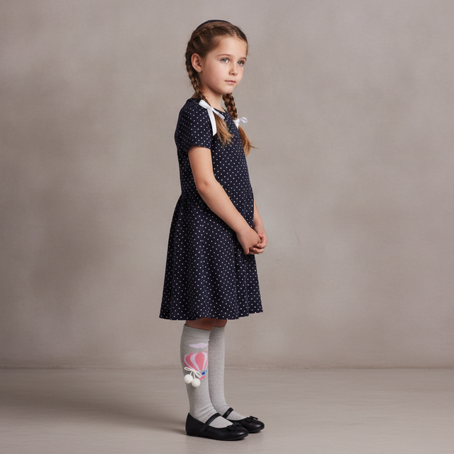 Sky's The Limit Girls Pom-Pom Knee Socks