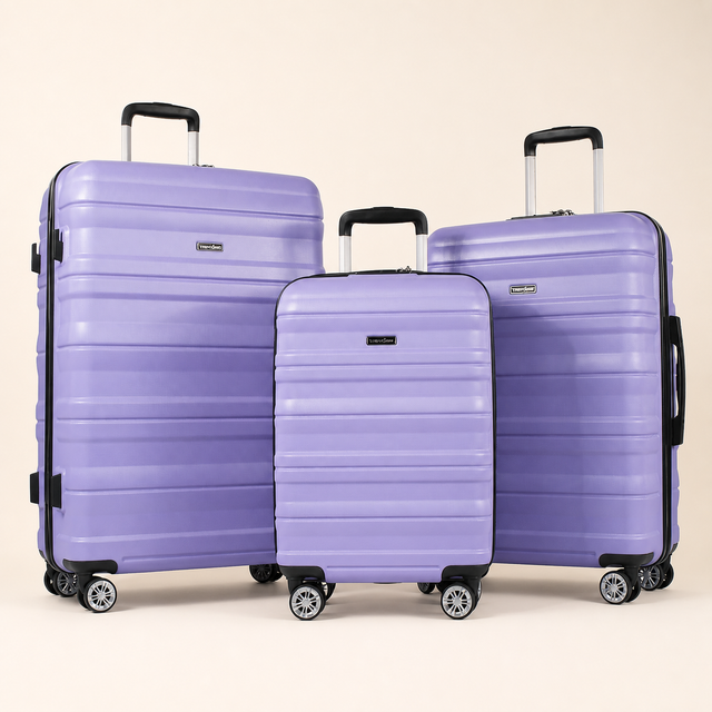 Tripcomp 3-Piece Hardside Spinner Luggage Set - Purple