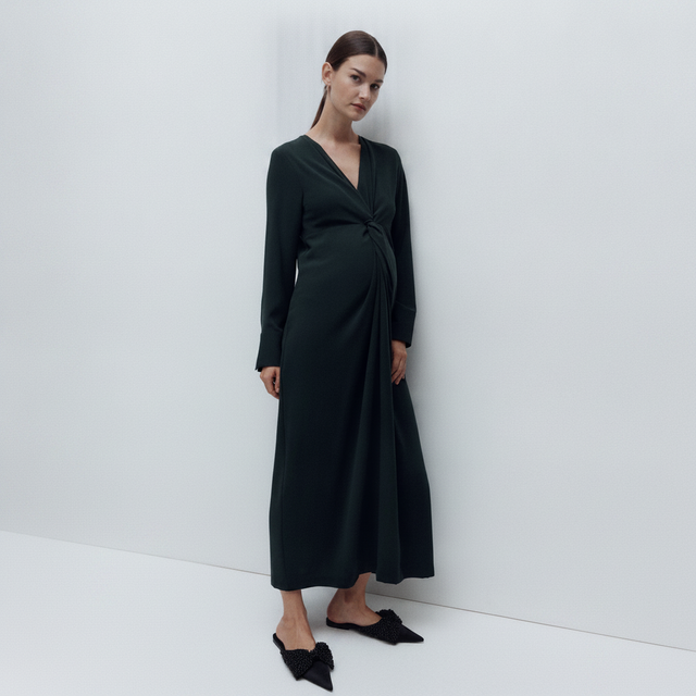 MAMA DRAPED DRESS