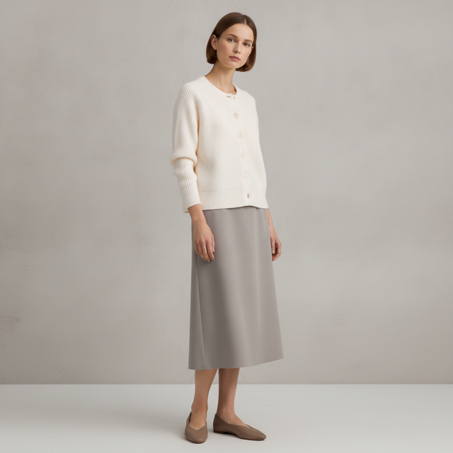 Ribbed Relaxed Cardigan