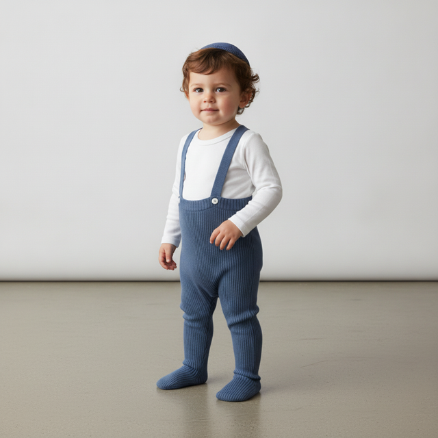 Baby & Toddler Boy Overalls — Floral Star Blue