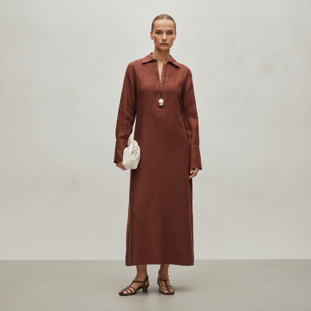 Tunic dress in linen