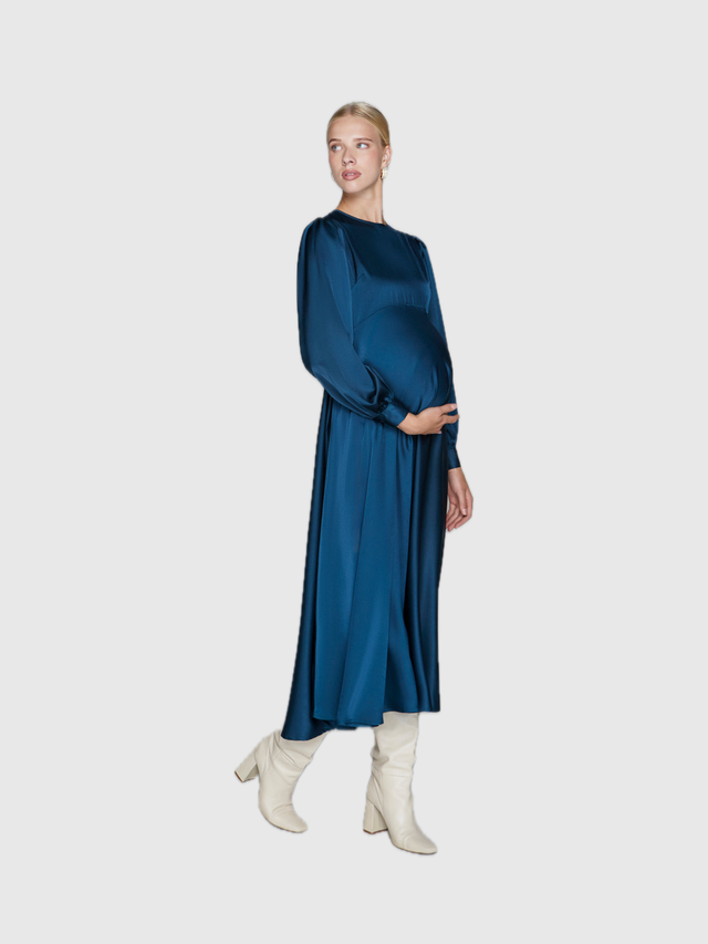 Arden Maternity Dress in Teal