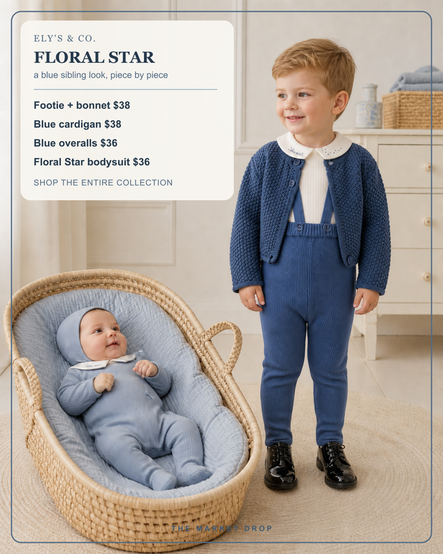 Baby & Toddler Boy Bodysuit — Floral Star Blue